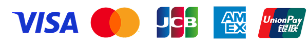 VISA / Mastercard / JCB / AMEX / UnionPay