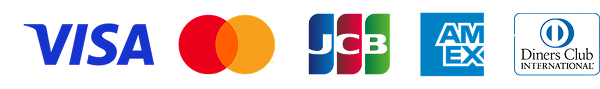 VISA / Mastercard / JCB / AMEX / Diners Club
